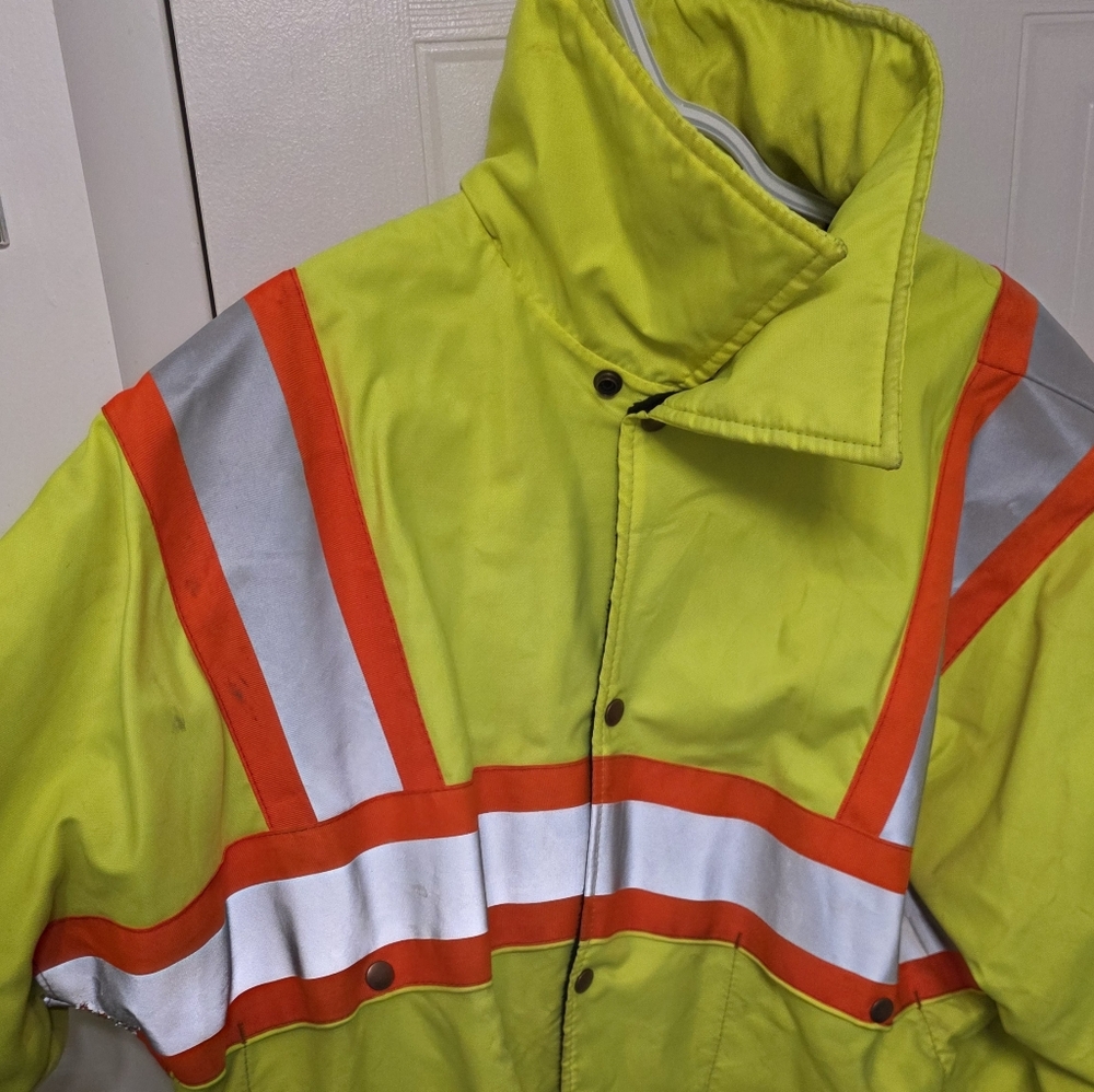 High-Visibility Yellow and Orange Men's Jacket